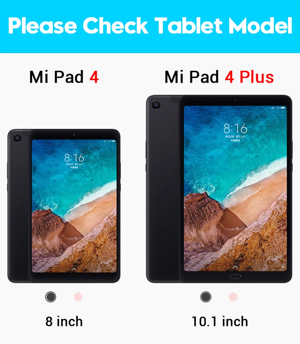 Ультратонкий чехол для Xiaomi mi pad 4 mi pad 4 8 Smart из искусственной кожи с магнитной застежкой для Xiaomi mi pad 4 Plus mi pad 4 Plus 10,1