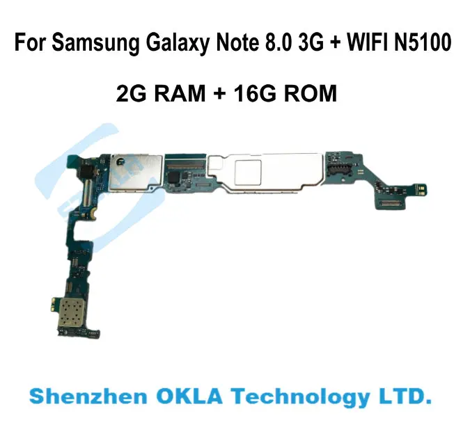 Материнская плата для Samsung Galaxy Note 8 0 N5100 WCDMA 2 Гб ОЗУ 16 ПЗУ логическая замена