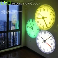 led projection clock luminous led digital clocks beautiful pattern projection wall clock with 5 pieces of color us plug