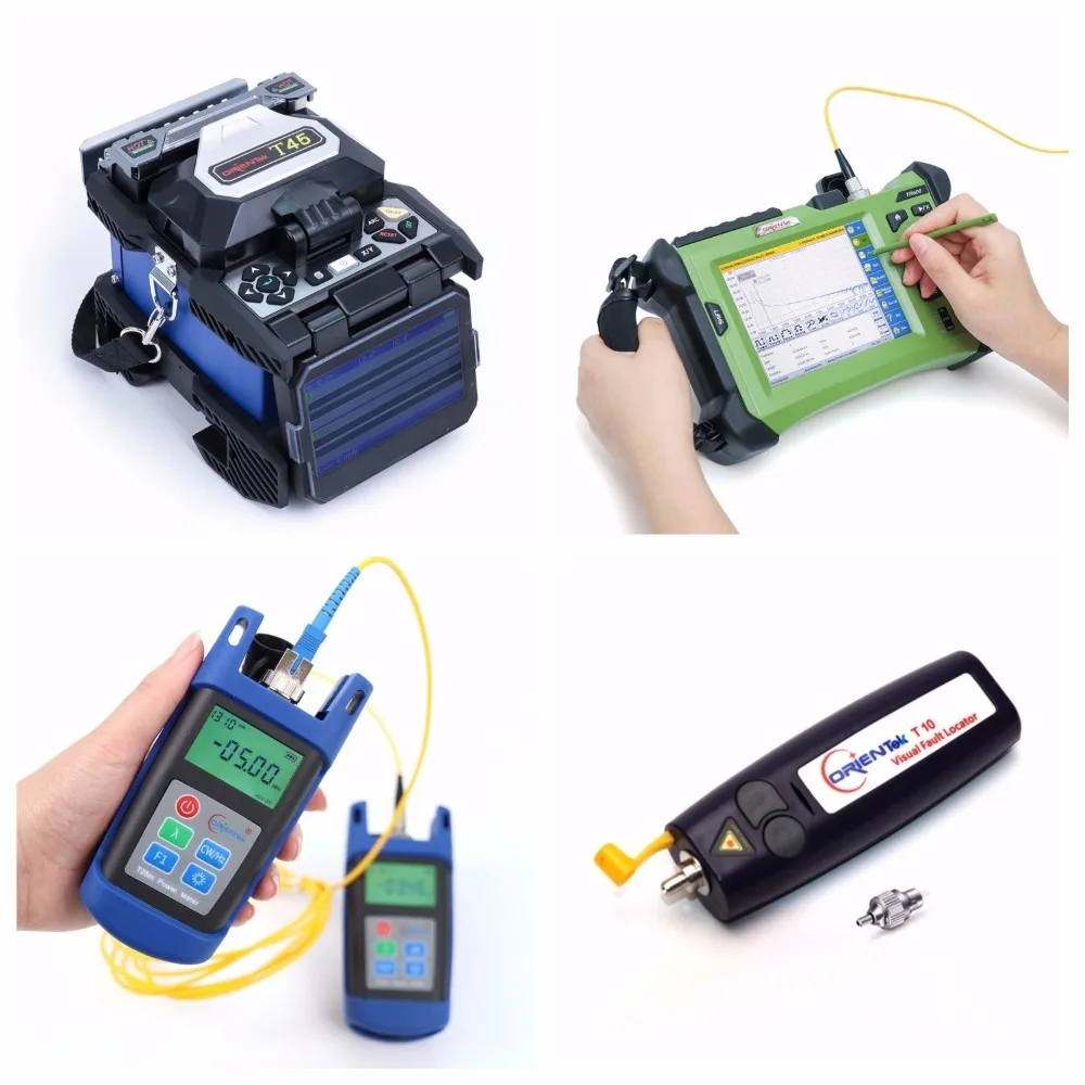 Orientek T45 Fusionadora Fiber Optica + 1310/1550nm 32/30dB OTDR Оптическое волокно оптический измеритель
