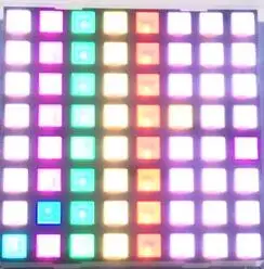 

20 шт. x 5 мм 8X8 RGB 58,5*58,5 мм квадратный светодиодный точечный матричный цифровой трубчатый модуль 2088RGB светодиодный дисплей модуль световые бусины