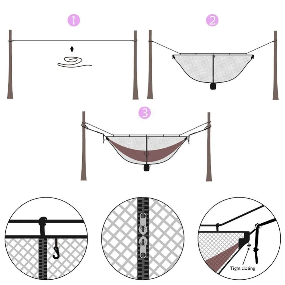 Drop Shipping Portable Mosquito Net Hammock Tent With Adjustable Straps And Carabiners Large Stocking 5 Colors In Stock | Мебель