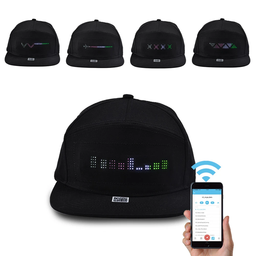 Приложение мобильный телефон управление реклама шляпа хип хоп шапки Bluetooth Шляпа
