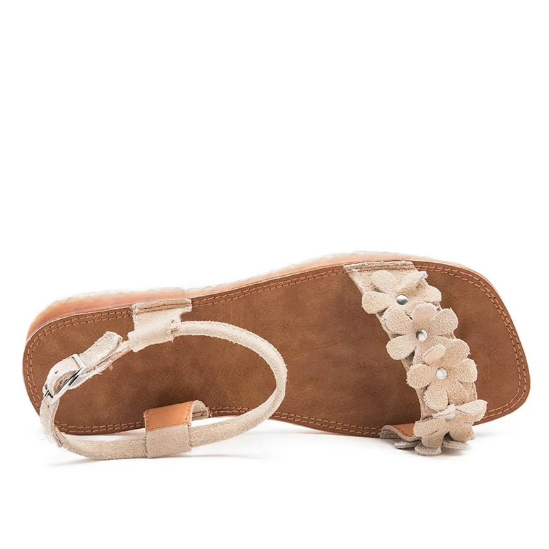 Кожаные Парижские Семейные спортивные сандалии на толстой подошве женская обувь