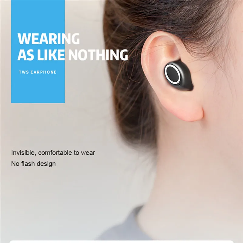 TEAMYO Bluetooth наушники TWS 5 0 мини беспроводные вкладыши с микрофоном в ухо 3D стерео