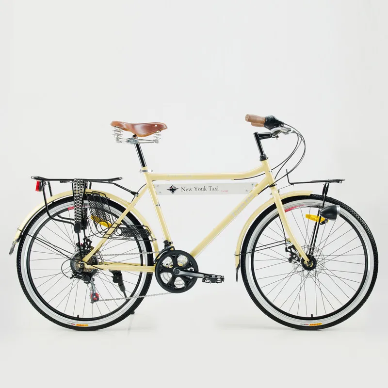 Новый бренд Углеродистая стальная рама велосипед в стиле ретро 21 скорость 26