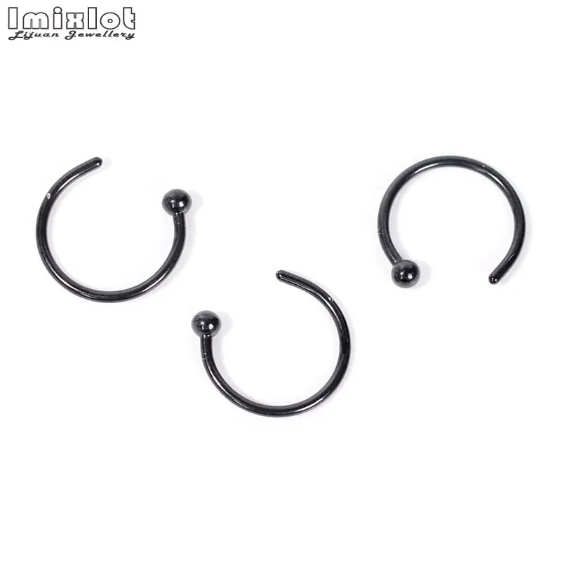 AA Imixlot 5 шт./лот Поддельные Нос кольцо Labret губы кольцо C клип губ пирсинг Спираль пирсинг для пупка искусственное кольцо для носа Neus пирсинг - Окраска металла: AA