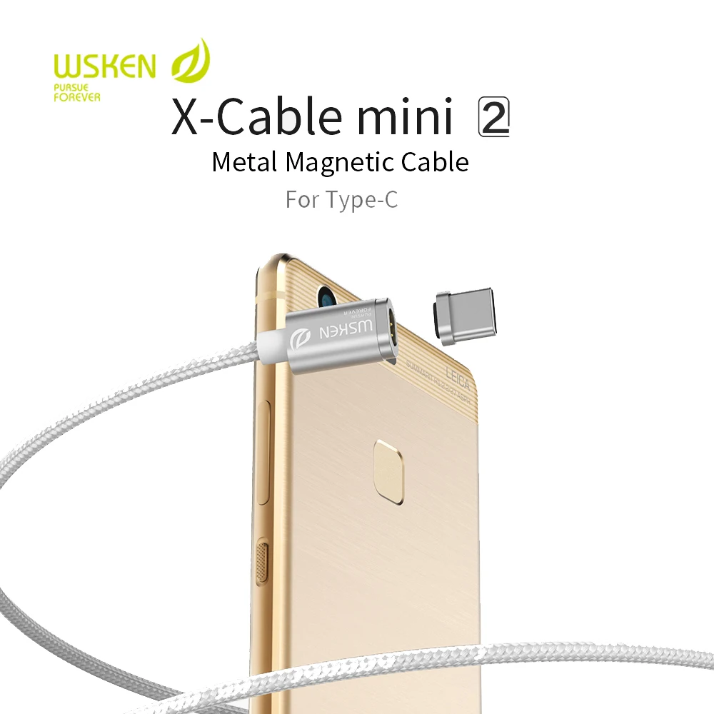 Металлический магнитный кабель для передачи данных WSKEN Mini 2 Type-C быстрая зарядка