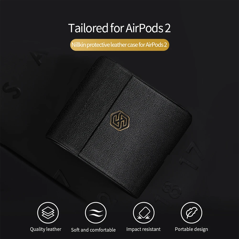Оригинальный чехол Nillkin для Air Pods 2 откидной Чехол из искусственной кожи Защитная