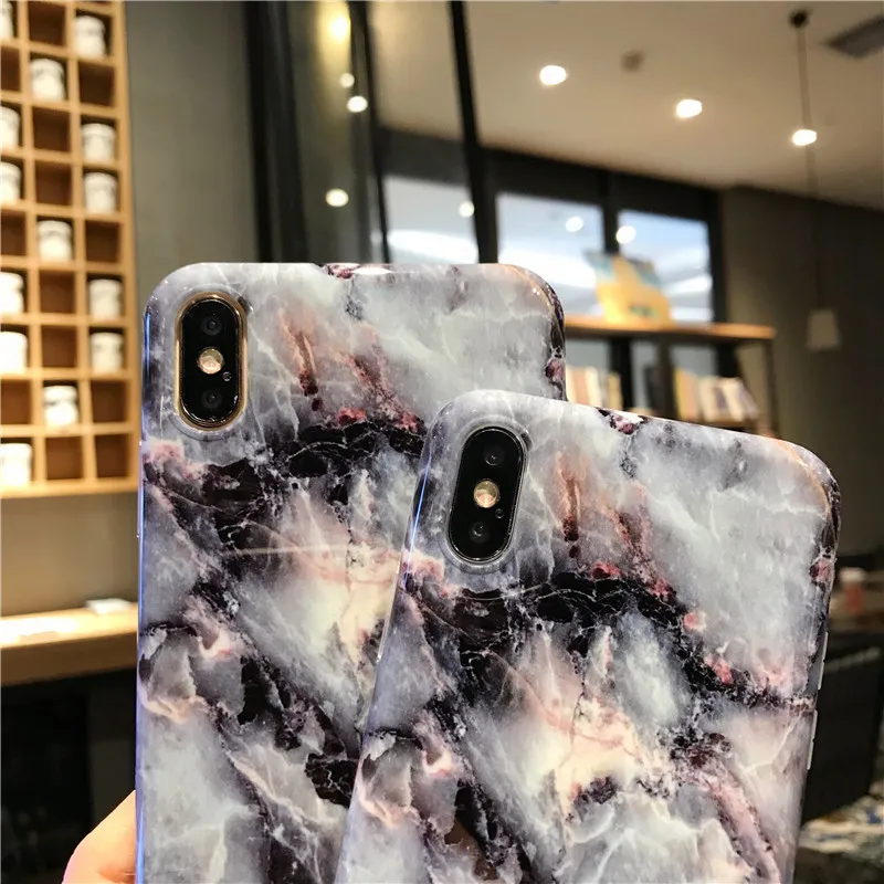 FLYKYLIN мраморный чехол для iphone 6 6S 7 8 Plus Coque X XS Max XR мягкий IMD силиконовый телефона fundas