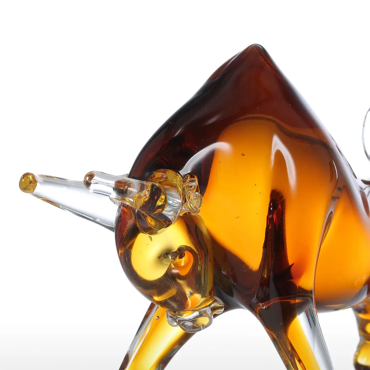 Tooarts желтые стеклянные фигурки для крупного рогатого скота домашний декор