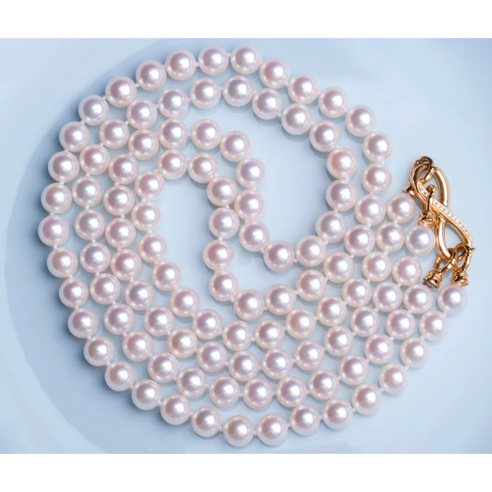 Женский свадебный подарок, настоящее слово 925 пробы, M потайная японская Akoya, натуральная морская жемчужина, Двухслойное ожерелье, серьги