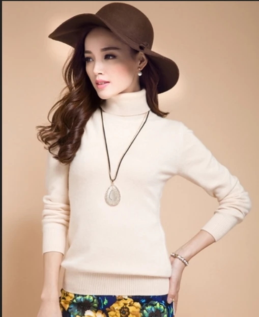 Свитер Addonee женский теплый мягкий комфортный с высоким горлом кашемировый свитер