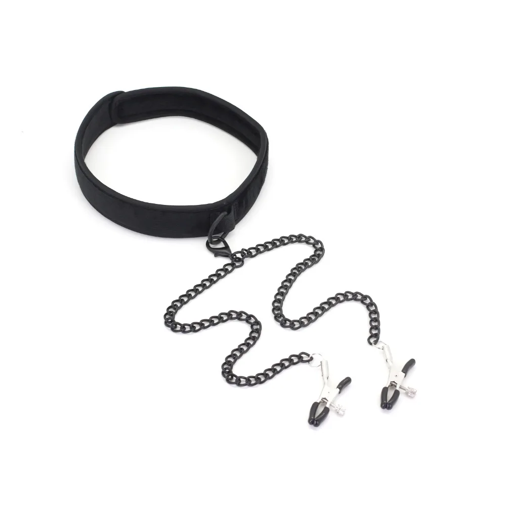 Smspade DBSM бондаж бутиковый ошейник с зажимами для сосков подчиненные взрослые