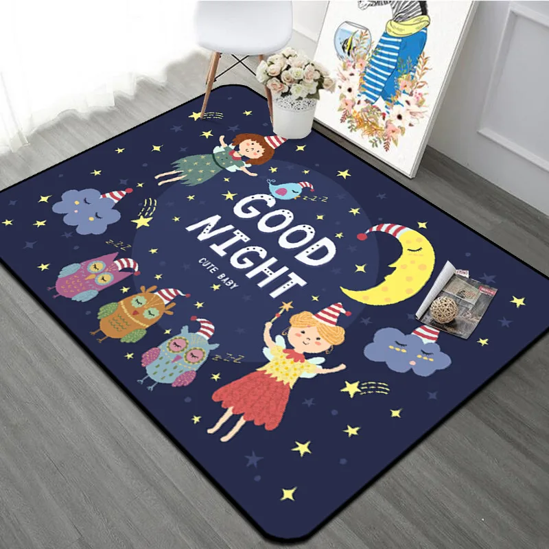 

Cute cartoon Child room tent carpets for living room decor rug Carpet Kids/boby bedroom Bedside full shop kindergarten Crawl mat