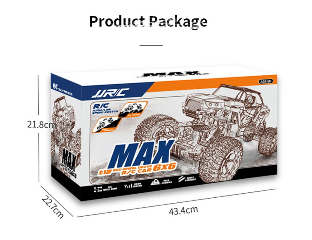 JJRC Q51 RC автомобиль внедорожный MAX 6WD RTR гоночный грузовик автомобиль дистанционного управления скалолазание автомобиль игрушки с передней светодиодный светильник бесщеточный мотор
