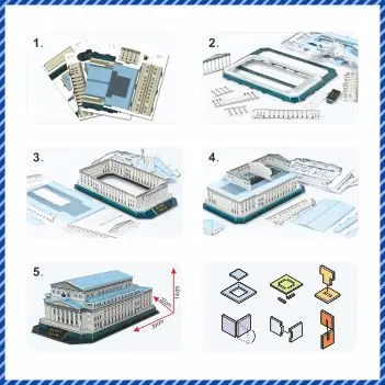 Всемирно известная архитектура 3D головоломка модель Большой театр России DIY игра