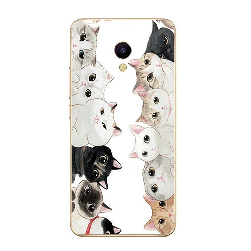 6371 08 Для Meizu M2 M3 M3S Mini чехол для телефона для Meilan M5/M5S Mini Shell U10 U20 Чехол Мягкий ТПУ чехол с изображением кошек семейный дизайн - Цвет: 6371 08