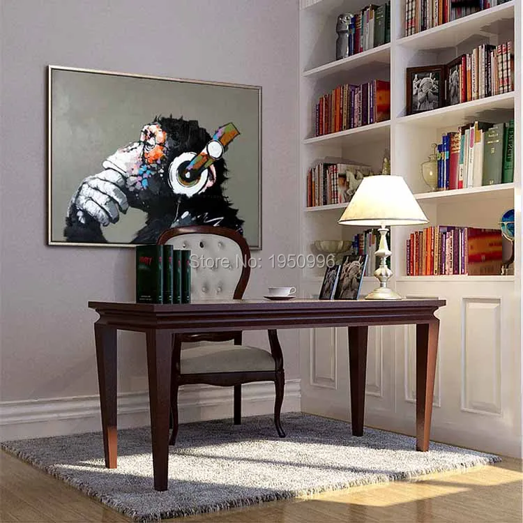 Hand Drawn The King Of Monkey Impression Figure Painting Home Hotel European Classical Abstract Decorative | Дом и сад