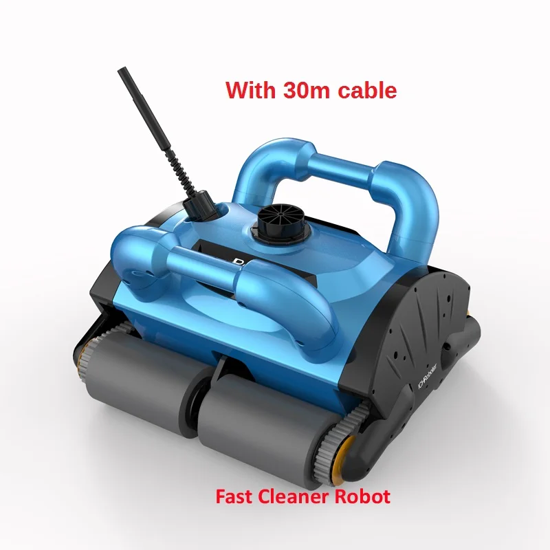 Light Blue with 30M Белый цвет Роботизированный очиститель бассейна, плавательный бассейн робот пылесос, плавательный оборудование для чистки бассейна с caddy cart - Цвет: Light Blue with 30M