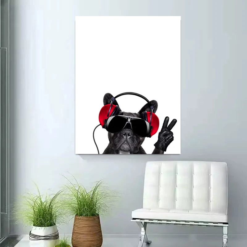 1 Piece Modern pet Canvas Art Print Painting Poster Wall Pictures For Home Decoration include Frame | Дом и сад