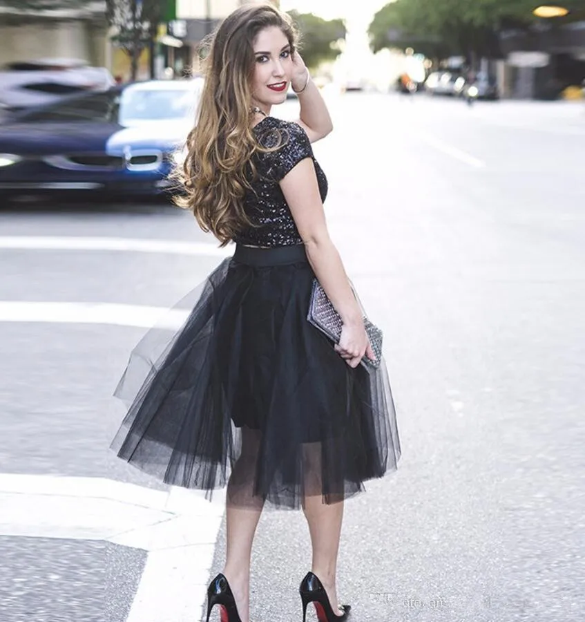 Высокое качество черная длина фатиновая юбка Индивидуальный размер модные юбки