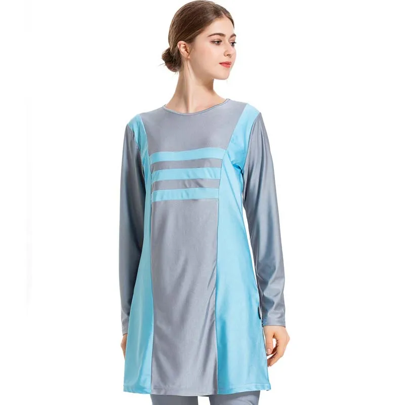 BAILUNMA Burkinis мусульманский купальный костюм для женщин, скромный купальный костюм, исламский купальный костюм с длинным рукавом, полный Чехол, костюм для плавания для женщин