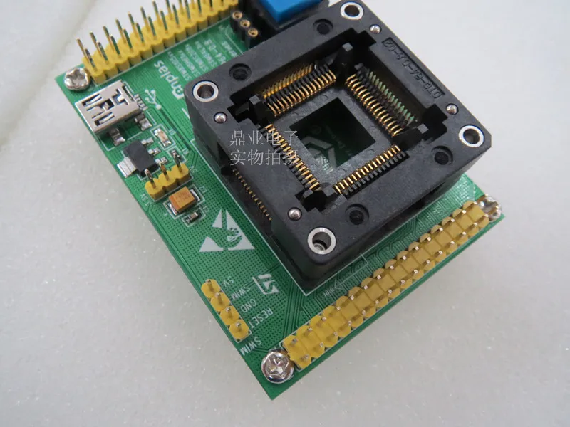 Оригинальное тестовое сиденье ST IC STM8S программа сжигания QFP64 переходник розетки 0