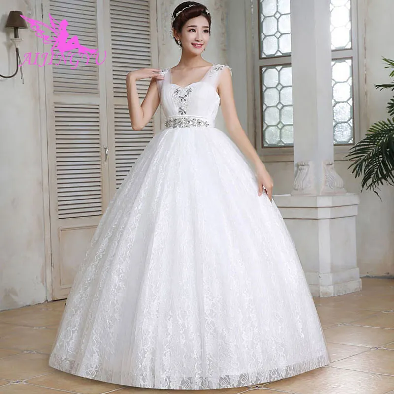 

AIJINGYU 2021 beautiful Customized new hot selling cheap gown lace up back formal bride dresses wedding dress WU277