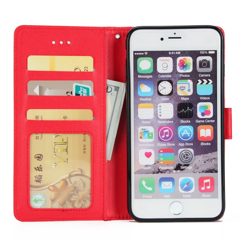 Coque Роскошные Ретро флип чехол для iPhone 6 Plus 5.5 дюймов искусственная кожа +
