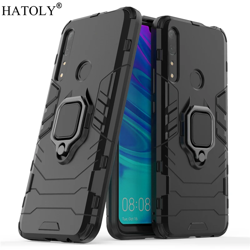 

Чехол для Huawei Y9 Prime 2019, чехол для Huawei Y9 Prime 2019, чехол для телефона с кольцом на палец, жесткий армированный чехол из поликарбоната для Huawei Y9 Prime ...