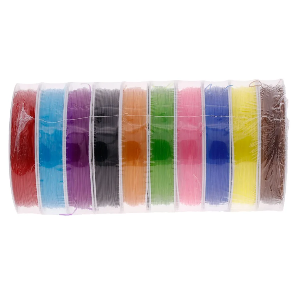 Random Color 10 Pcs/Set Strong Crystal Elastic Beading Line Cord Thread String Jewelry Findings For DIY Making #260109 | Украшения и