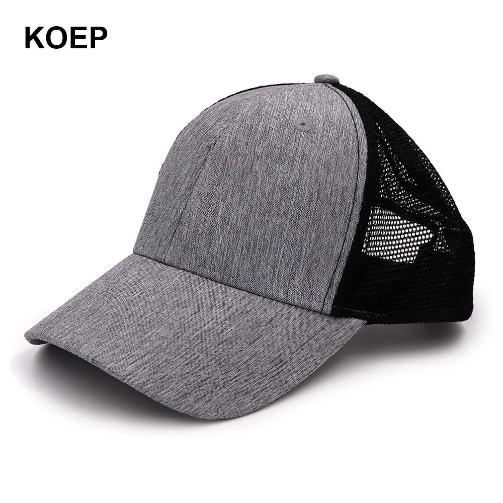 BLACK KOEP, тип, повседневная одноцветная Кепка для грузовика, для женщин, мужчин, черная, белая, летняя бейсболка, крутая, сетчатая, Snapback, папа, шапки HFW002 - Цвет: BLACK