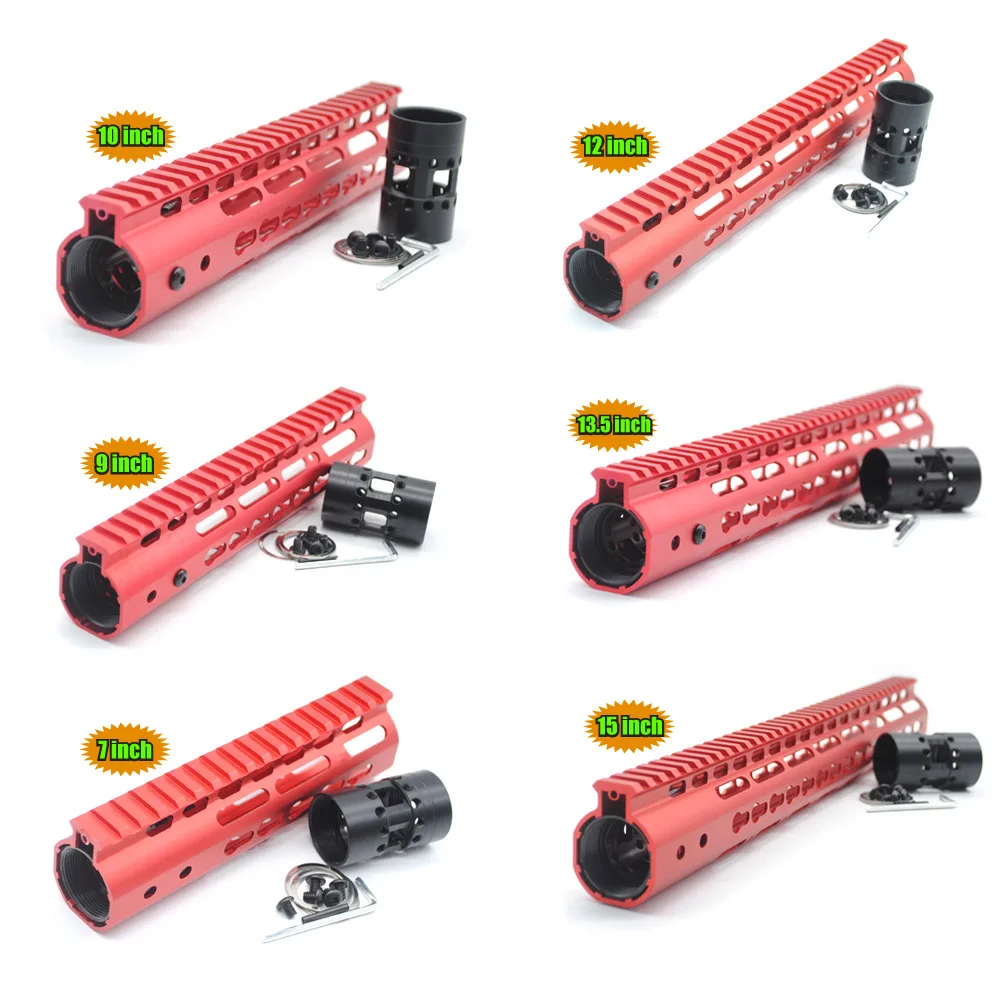 Красный анодированный 7 'Ə'' 10 '཈'' 13 5 'ཋ'' дюймовый Keymod Handguard Rail