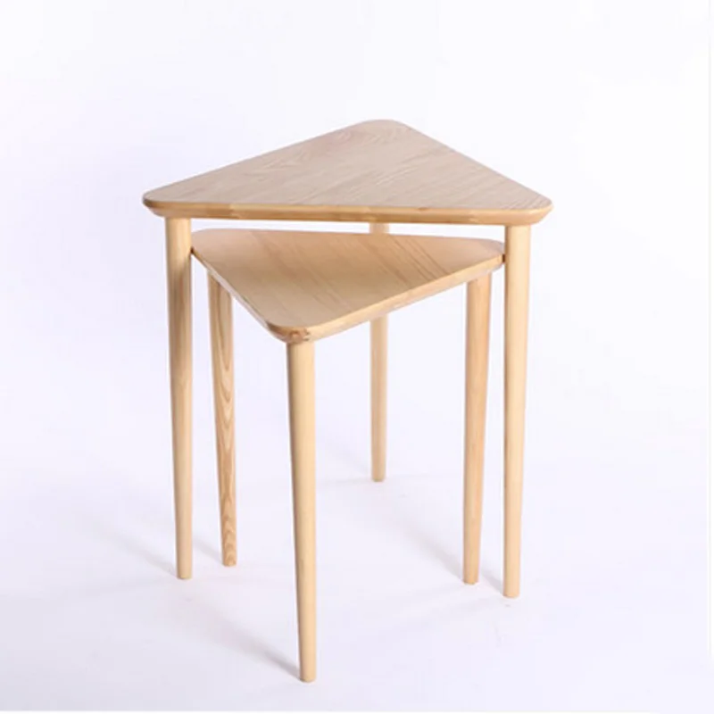 Набор из 2 деревянных концевых столов золы кофейные столики для гостиной|table living