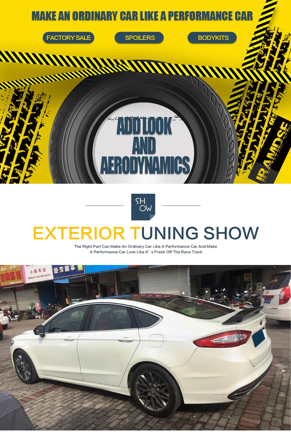 Для Ford Mondeo спойлер 2012- года высокое качество АБС пластик буровая спортивная гоночная машина спойлер для Fusion