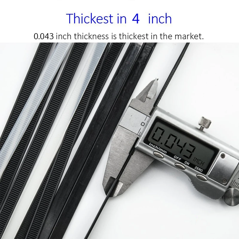 ZHEJIN 4 0 шт. 100 * мм самоблокирующиеся Нейлоновые кабельные стяжки 2 5 &quotInch Zip Tie Loop Ties