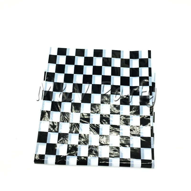 Black and White Plaid Theme Party Disposable Tableware Paer Flag Plates Cup Match Game Decoration Supplies | Дом и сад