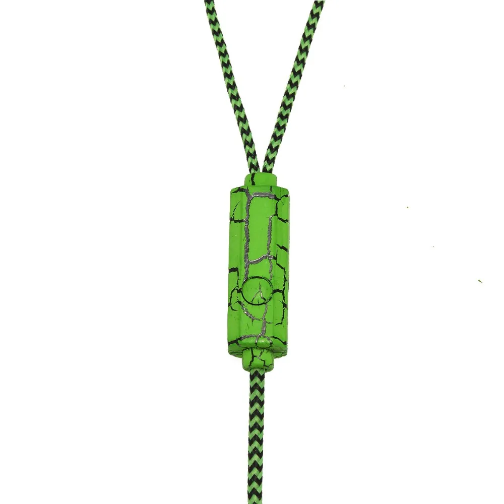 Дизайн со льдом трещин наушники наушник с микрофоном для iPhone Samsung xiaomi зеленый