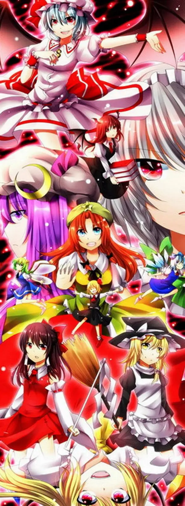 Проект Touhou персонажи аниме 79*29 см настенный постер с прокруткой #36581|posters posters|poster