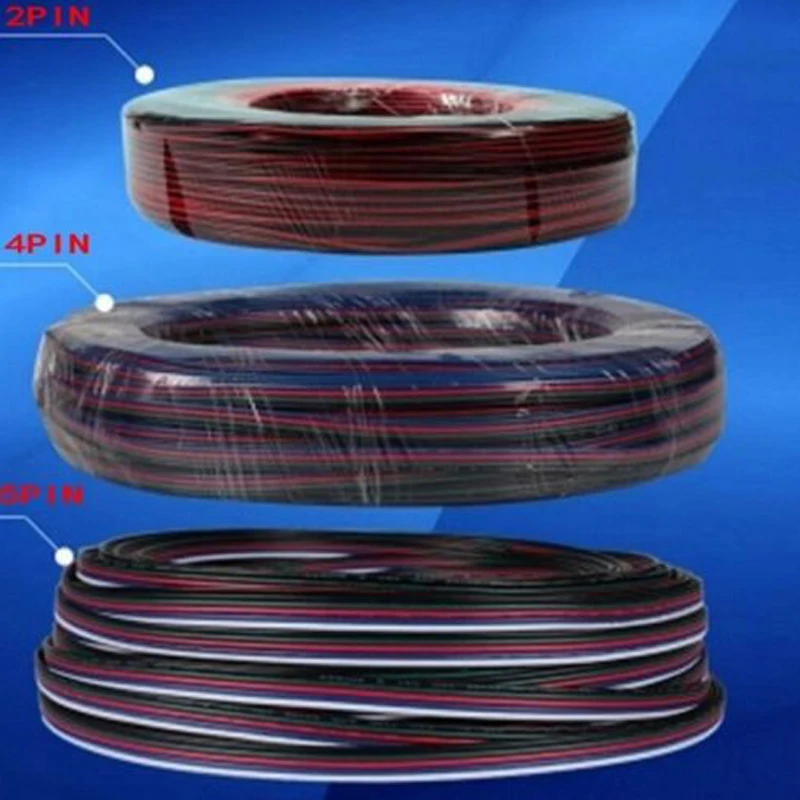 2 3 4 5 pin RGB RGBW Удлинительный кабель светодиодный провод питания 22AWG /M|wire 22awg|wire wirewire