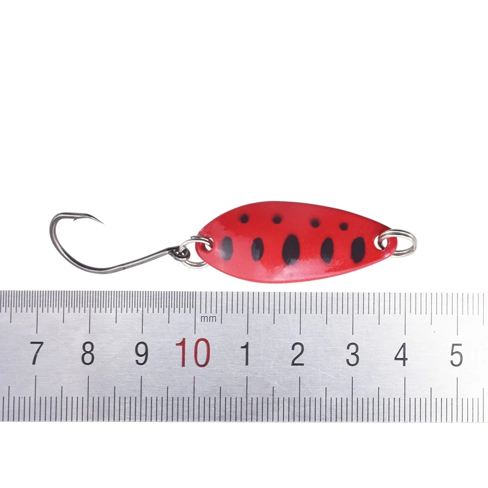 

HiUmi 10pcs 4cm 6g colorful trout lure fishing spoon bait single hook metal fishing lure fishing tackle swimbait pesca