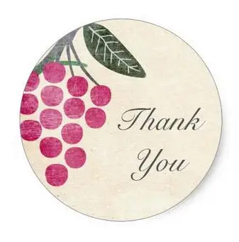 

1.5inch Rustic Grapes Thank You Stickers