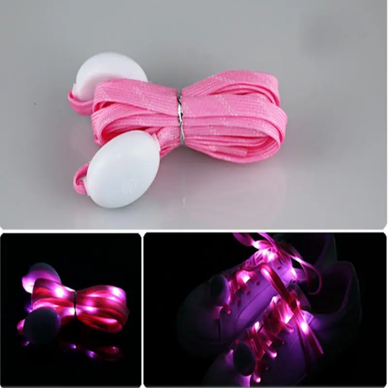 Fashion Sport Led Shoe Laces Glow Shoe Strings Round Flash Light Shoelaces Luminous No Tie Lazy Shoe Laces Hot New