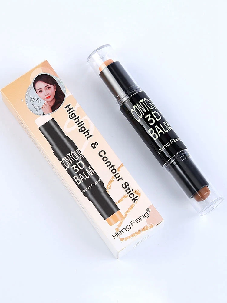 Двухсторонний хайлайтер 2 в 1 палочка для контуринга бронзатор макияж создание 3D