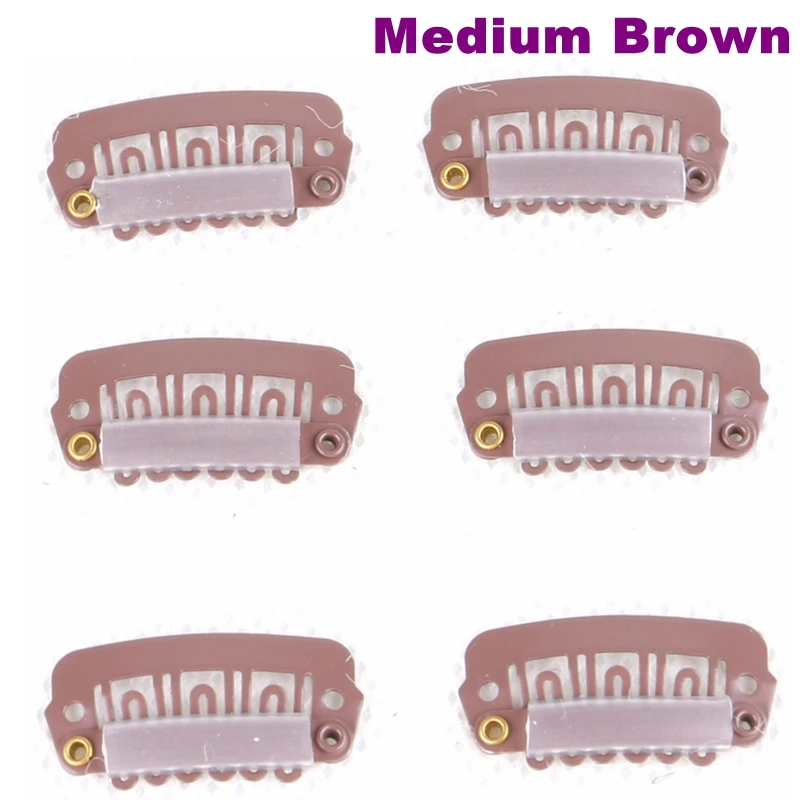 (Черный коричневый M. Коричневый L. светлый серебряный) 100 шт. 2 3 см 6 зубьев