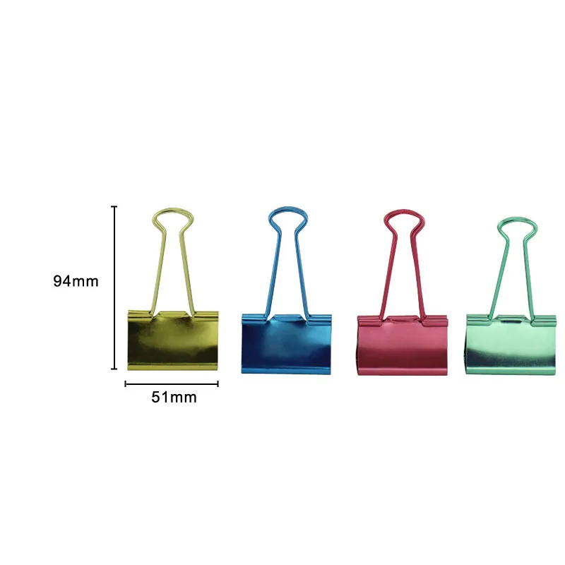 Пачка 6 шт./компл. лазерные цветные большие скрепки металлические для