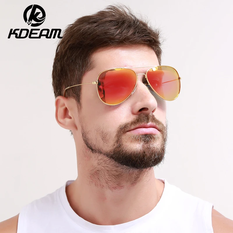 

KDEAM Polarized Pilot Sunglasses Men Colorful Driving Eyewear 2019 Summer Women Sun Glasses With Case Big size 58mm KD3026