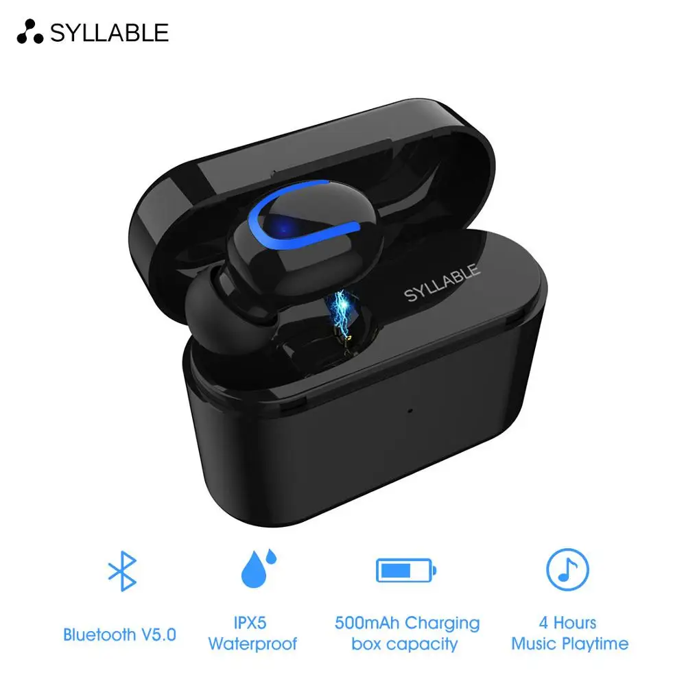 Беспроводные наушники SYLLABLE Q26 Bluetooth V5.0 мини гарнитура с микрофоном для Android