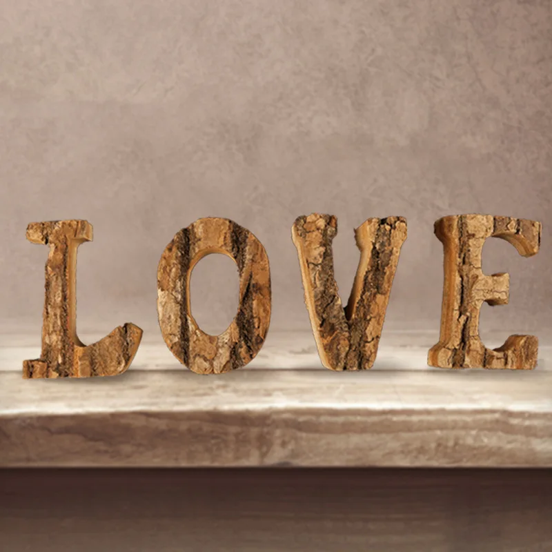 Декор для дома винтажные натуральные деревянные буквы 26 с английским алфавитом
